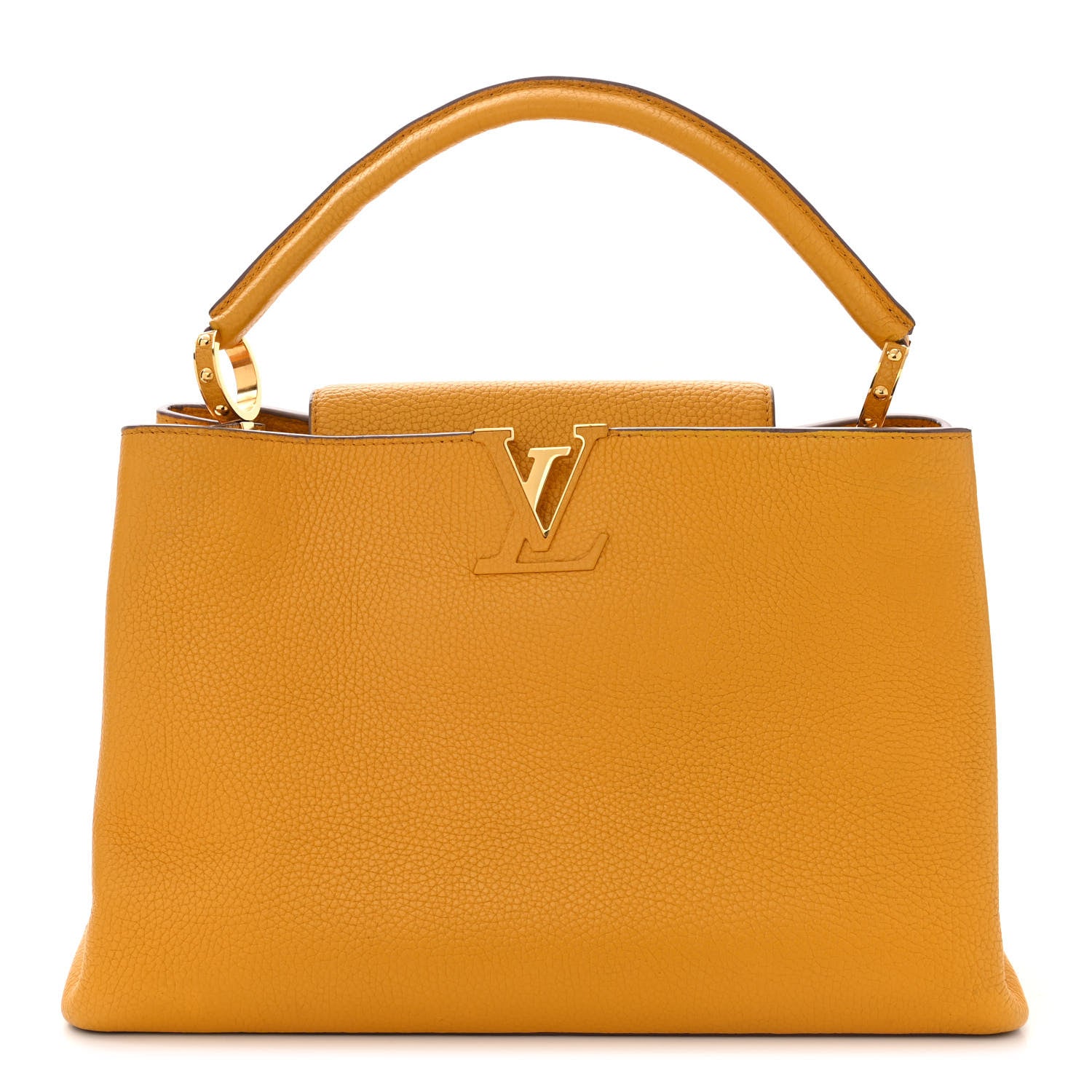 Louis Vuitton Taurillon Capucines MM Tournesol 1 of 9