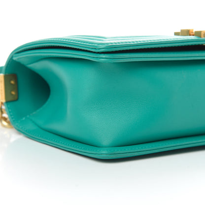 Chanel Calfskin Quilted Medium Boy Flap Turquoise 9 of 12