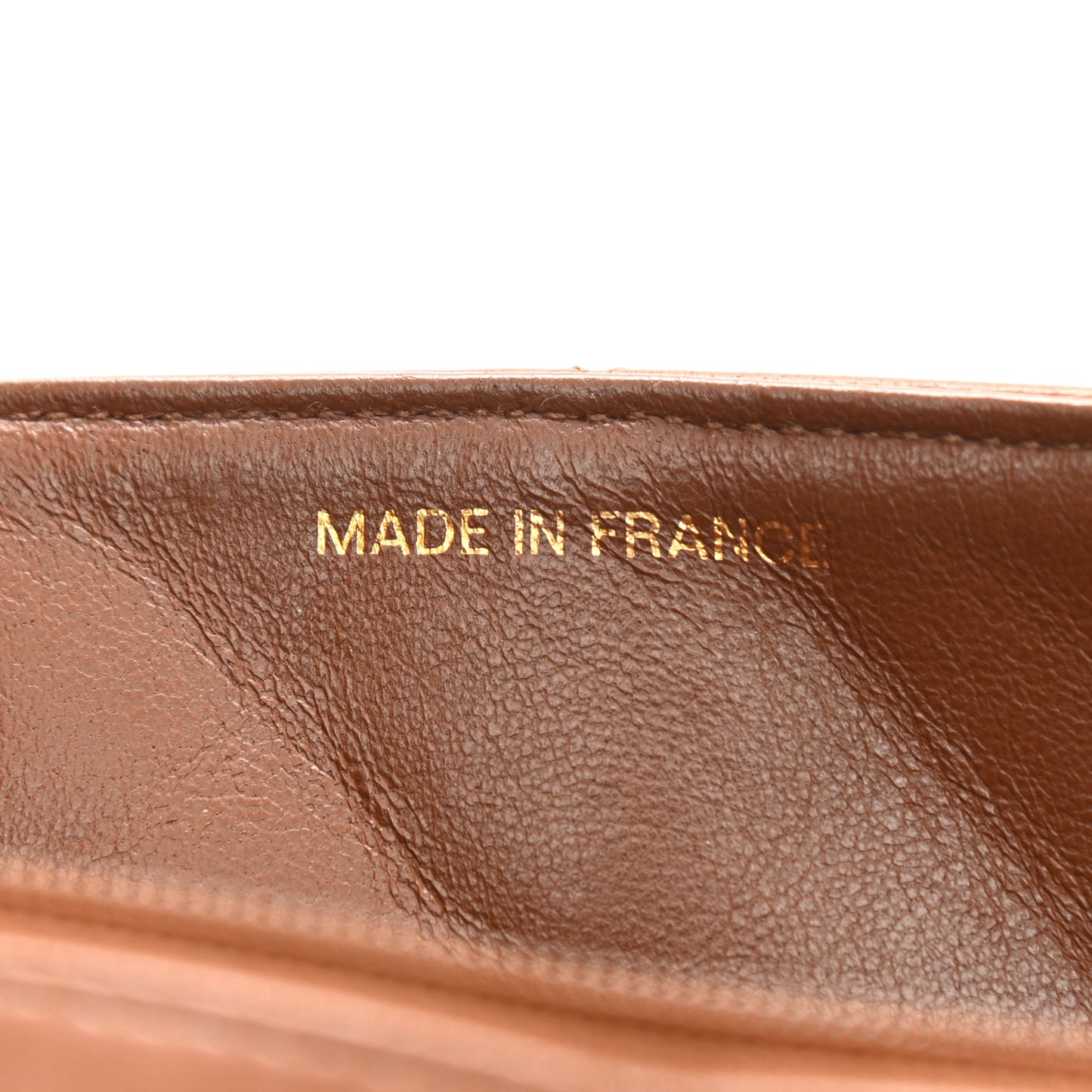 Lambskin Quilted Small Single Flap Brown