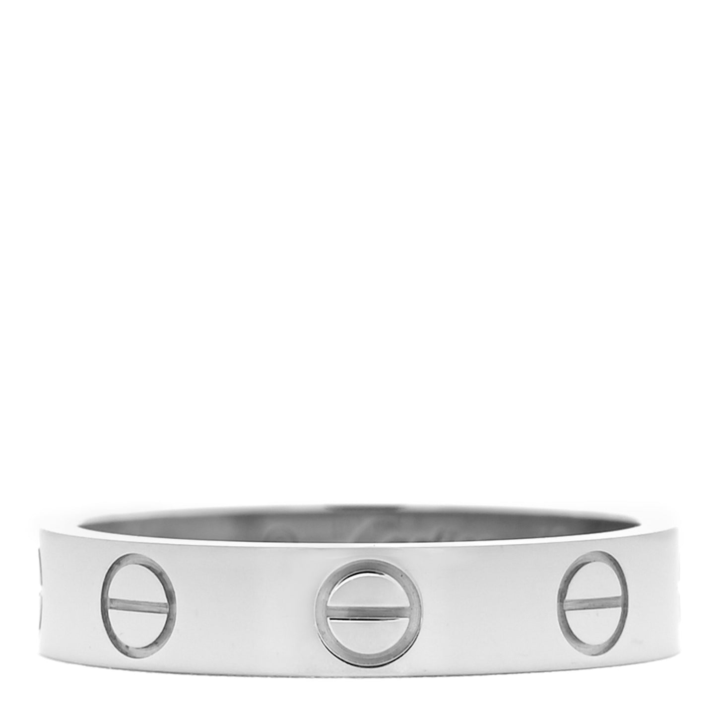 18K White Gold 3.5mm LOVE Wedding Band Ring 49 5