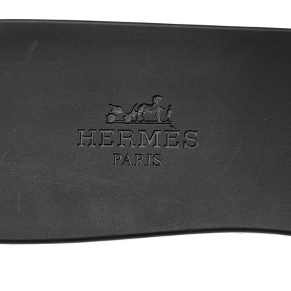 Hermes Rubber Aloha Sandals 37 Black 6 of 9