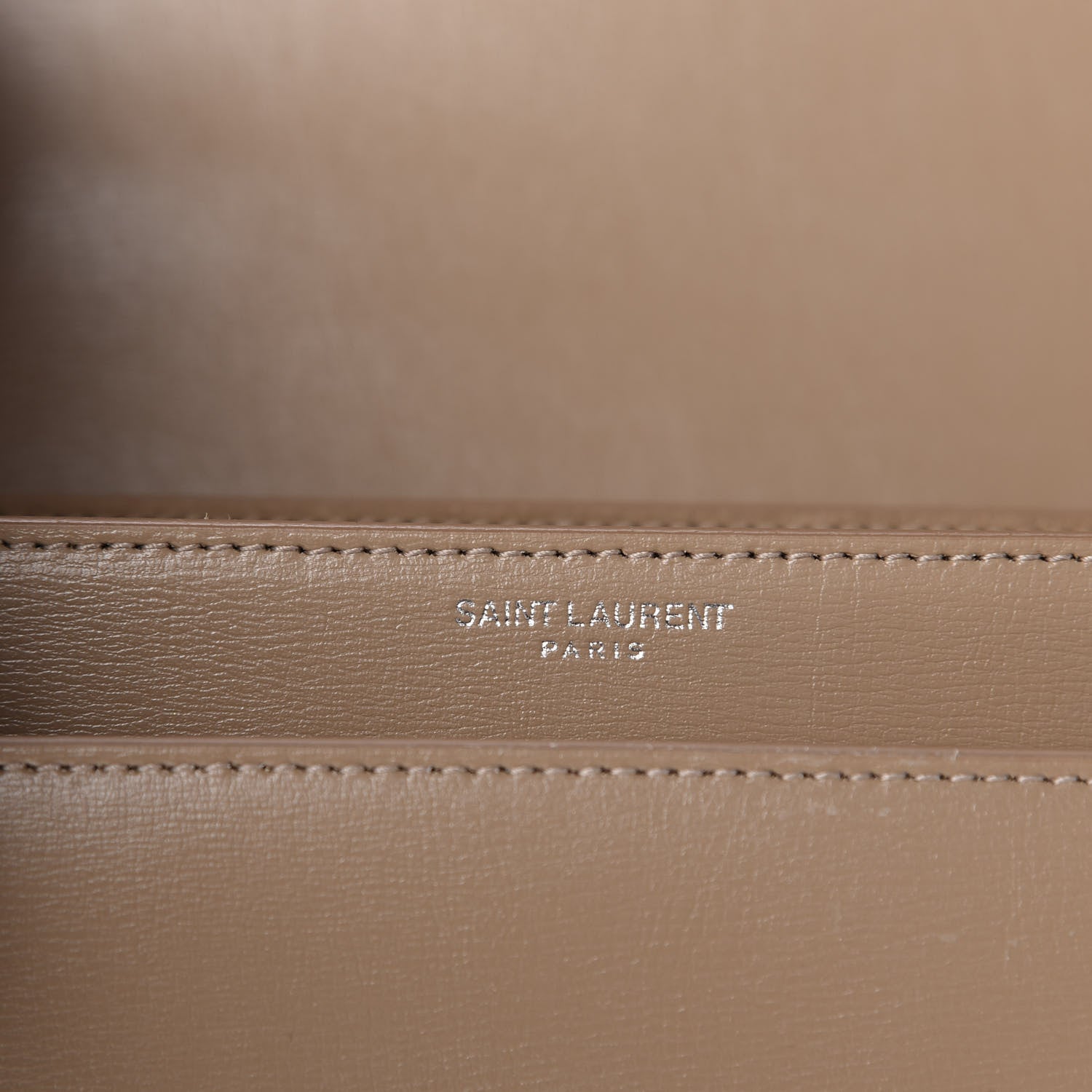 Saint Laurent Calfskin Medium Monogram Sunset Dark Beige 8 of 11
