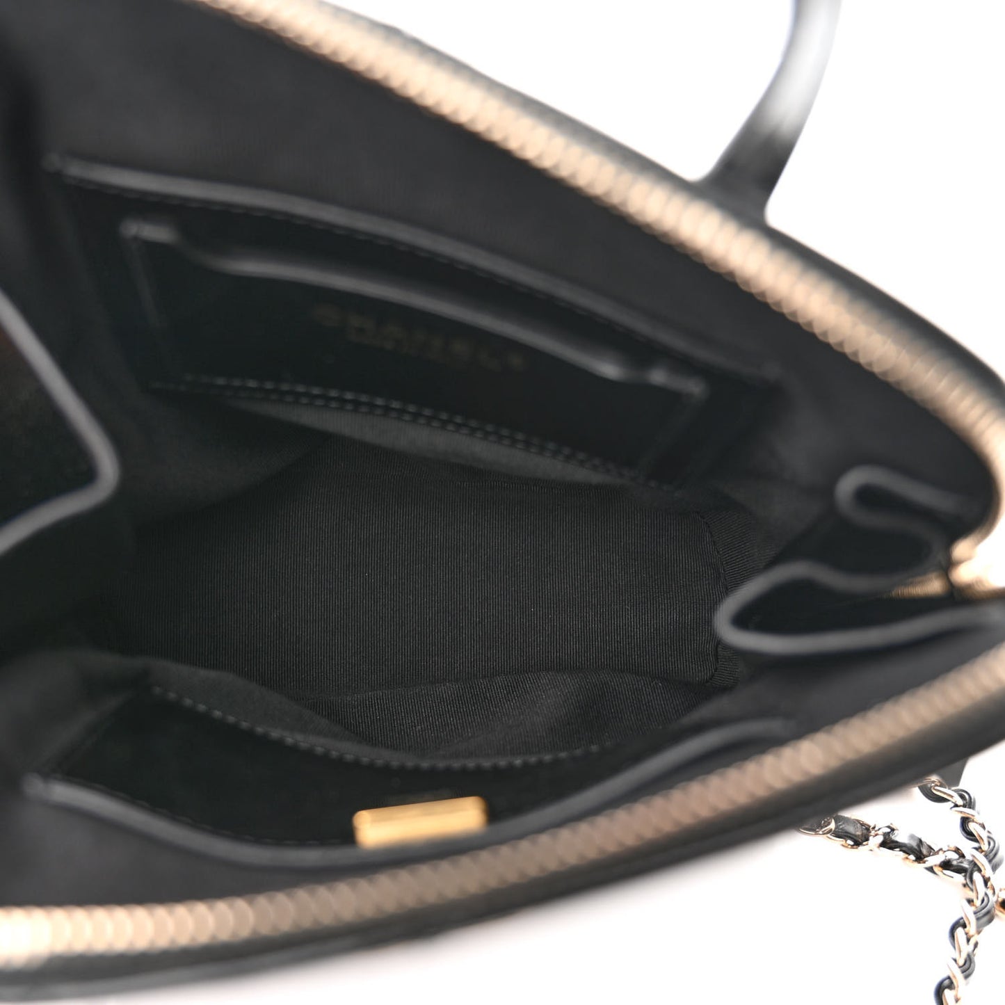 Shiny Calfskin My Pocket Backpack Black