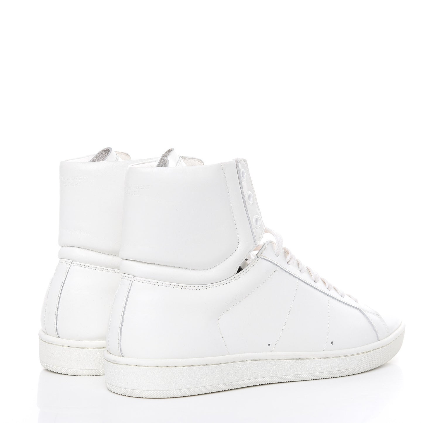 Calfskin Womens Court Classic SL/01H High Top Sneakers 41 White