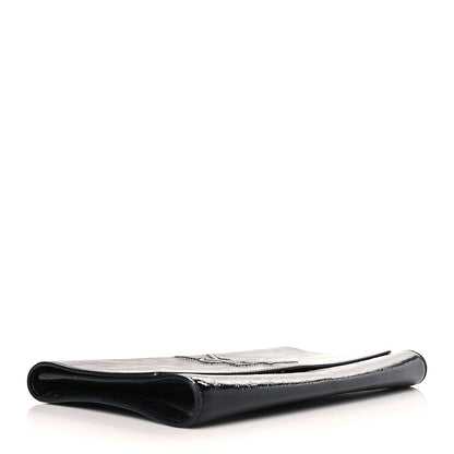 Saint Laurent Textured Patent Monogram Large Belle De Jour Clutch Black 4 of 8