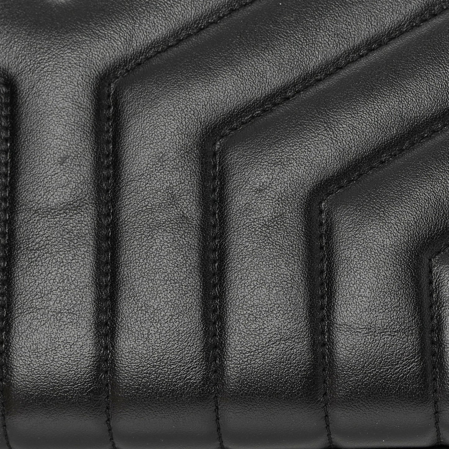 Calfskin Y Quilted Monogram Medium Loulou Chain Satchel Black