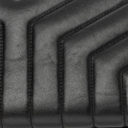 Saint Laurent Calfskin Y Quilted Monogram Medium Loulou Chain Satchel Black 6 of 13
