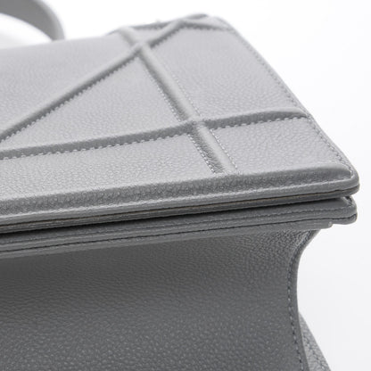 Christian Dior Grained Calfskin Medium Diorama Flap Bag Gris 10 of 11