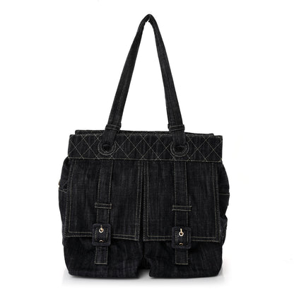 Chanel Denim CC Double Pocket Shoulder Bag 1 of 9