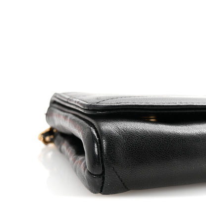 Chanel Lambskin Imperial Eagle Clutch With Chain Black 9 of 10
