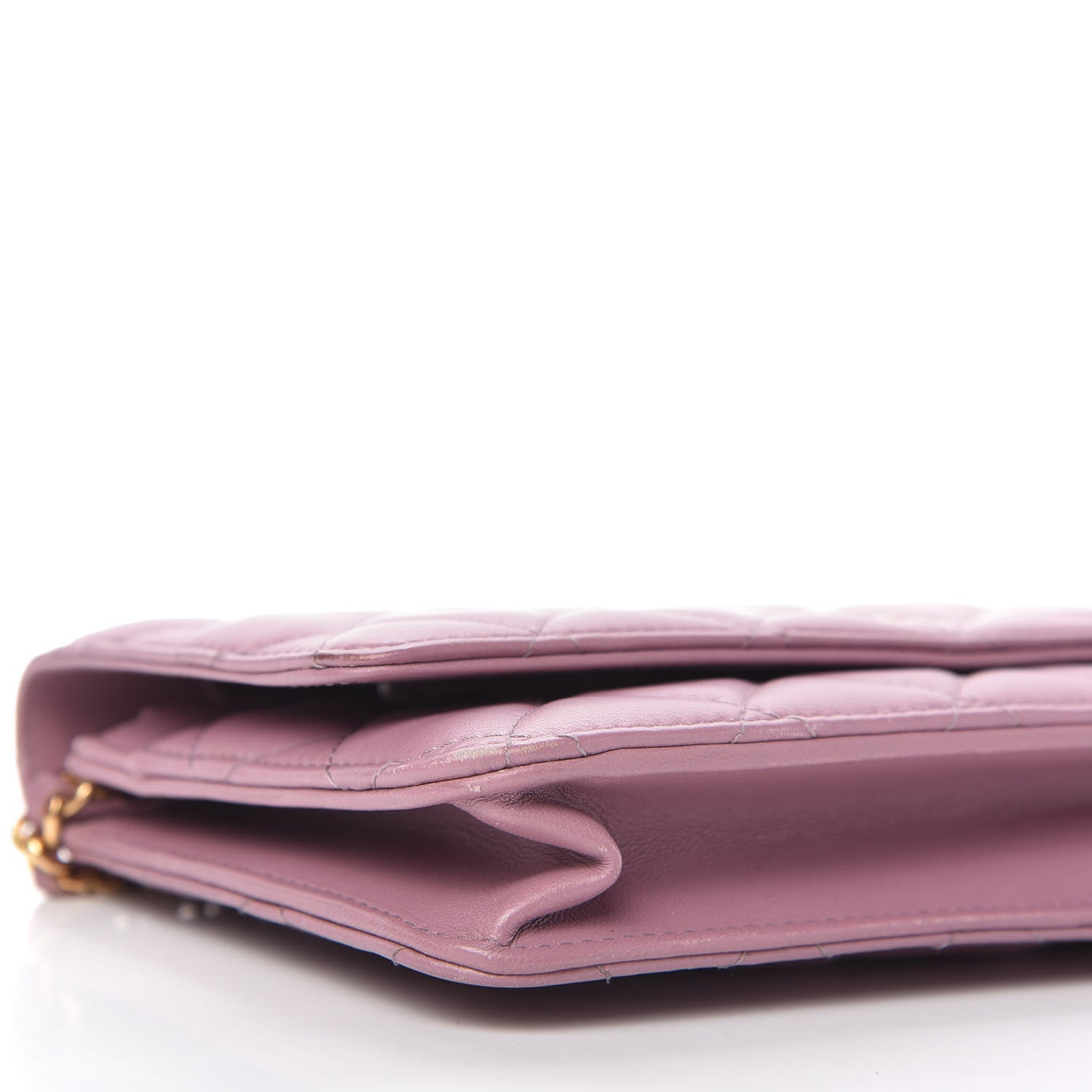 Chanel Lambskin Quilted Wallet On Chain WOC Light Purple 6 of 11
