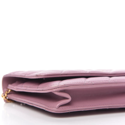 Chanel Lambskin Quilted Wallet On Chain WOC Light Purple 6 of 11
