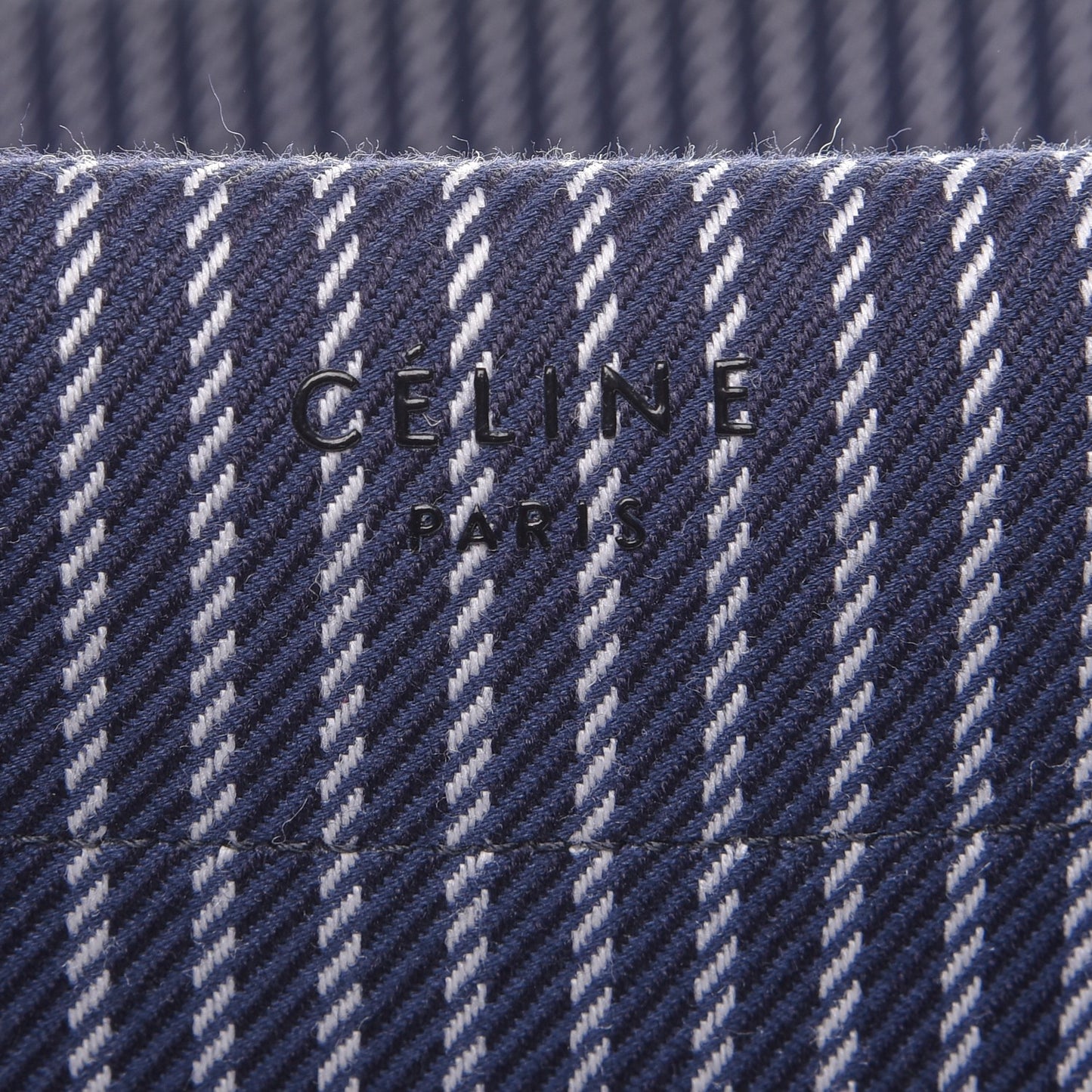 Cotton Canvas Striped Medium Phantom Luggage Navy White