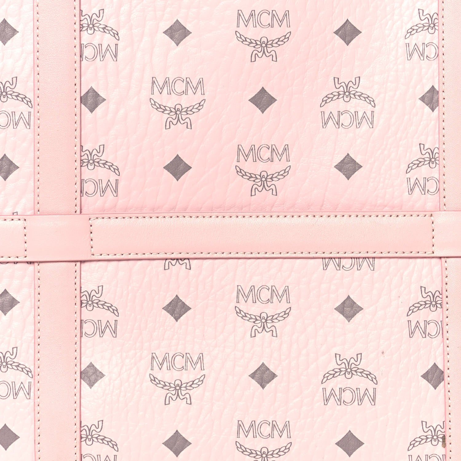MCM Visetos Medium Delmy Shopper Tote Powder Pink 12 of 13