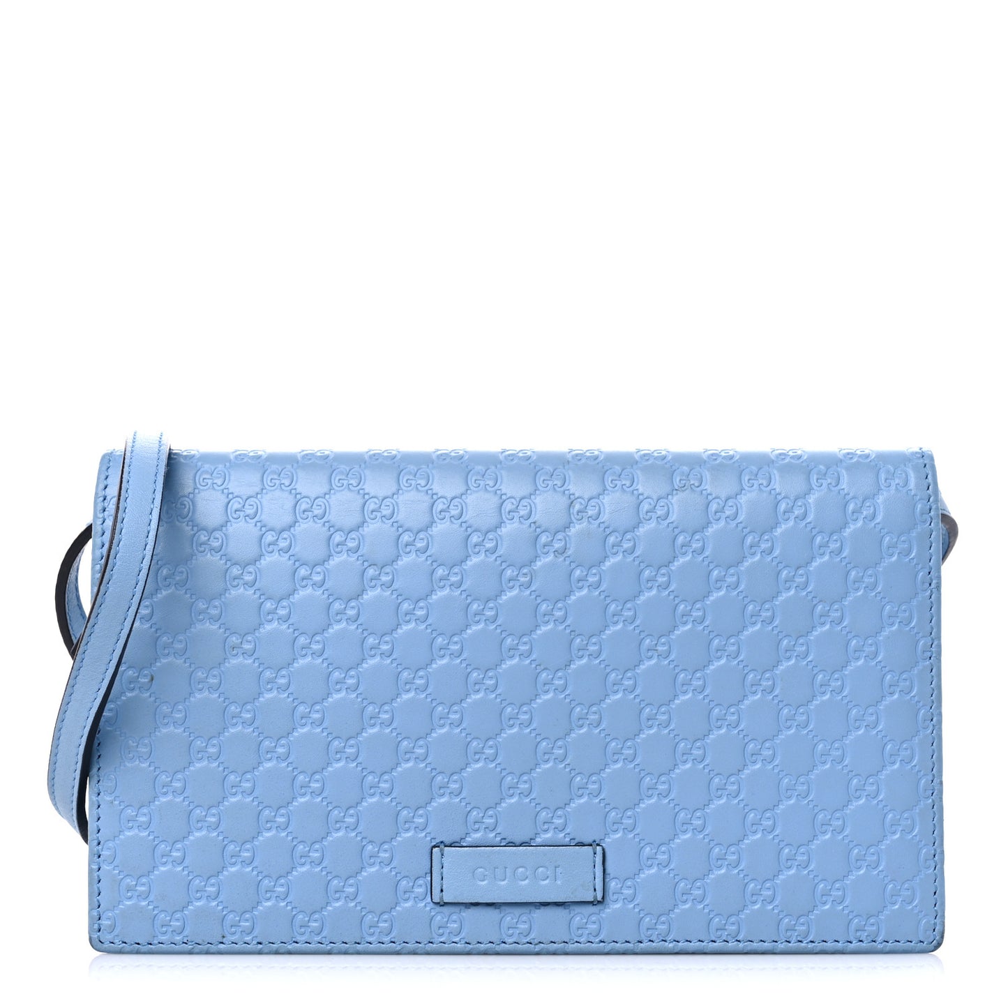 Microguccissima Crossbody Wallet Mineral Blue