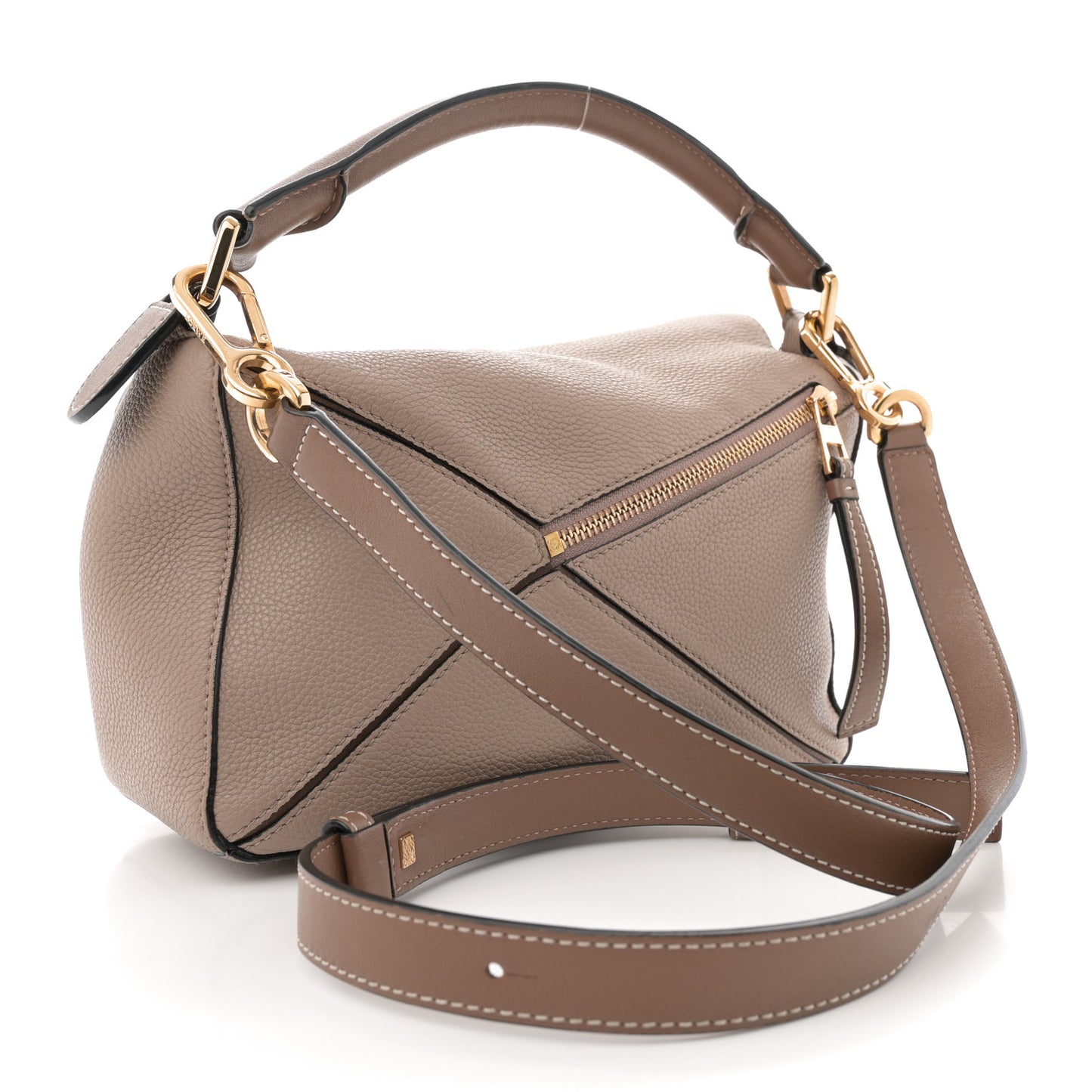 Grained Calfskin Small Puzzle Bag Sand Mink