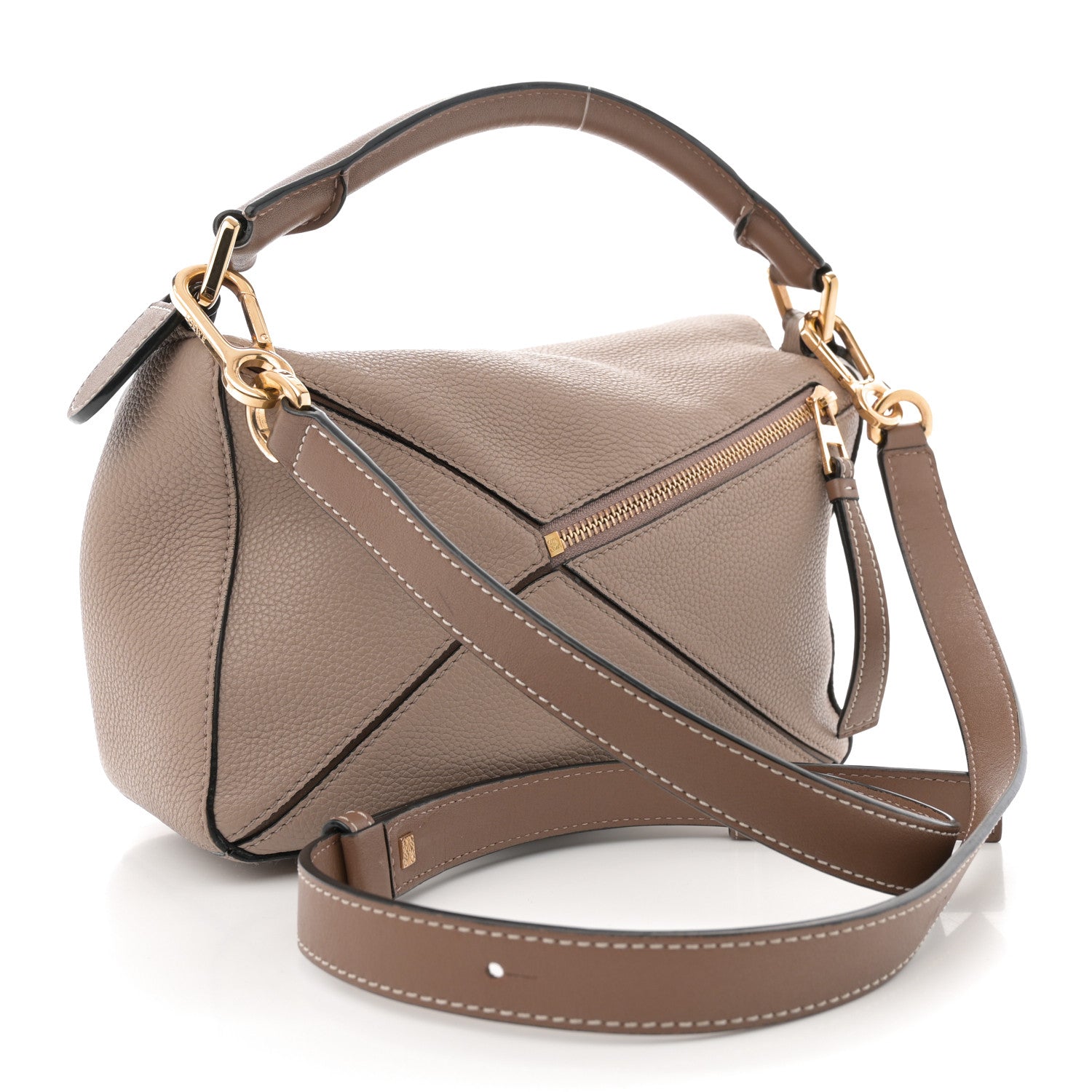 Loewe Grained Calfskin Small Puzzle Bag Sand Mink 3 of 15
