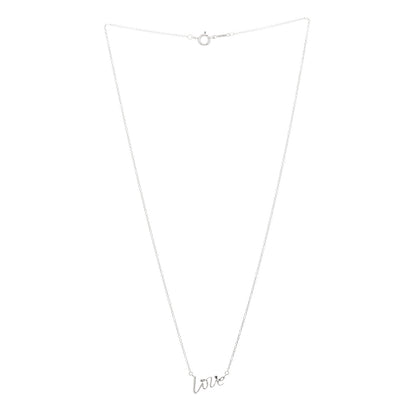 Tiffany Sterling Silver Paloma Picasso Graffiti Love Pendant Necklace 3 of 5