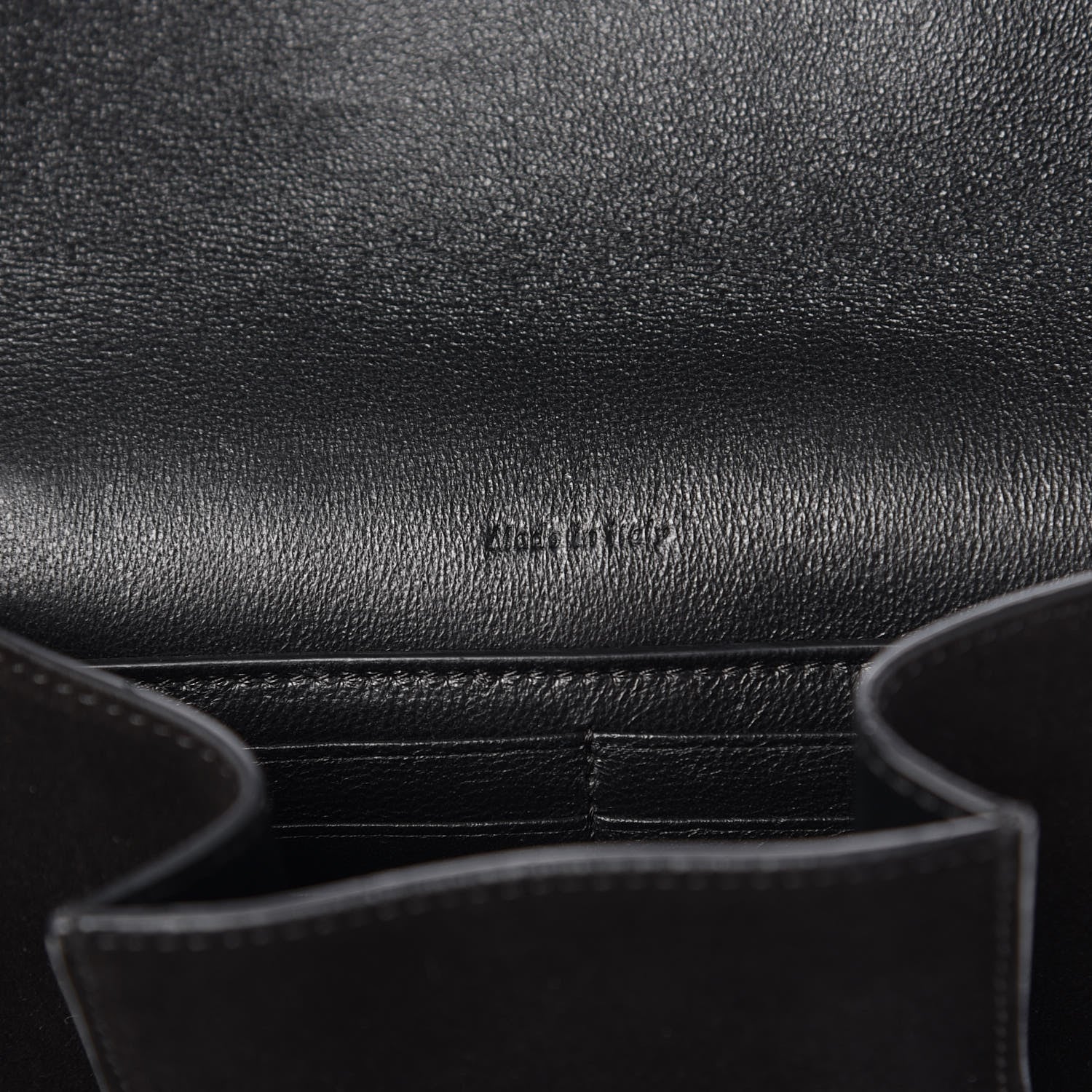 Celine Suede Calfskin Clutch on Chain Black 6 of 7