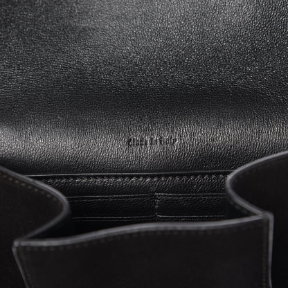 Celine Suede Calfskin Clutch on Chain Black 6 of 7