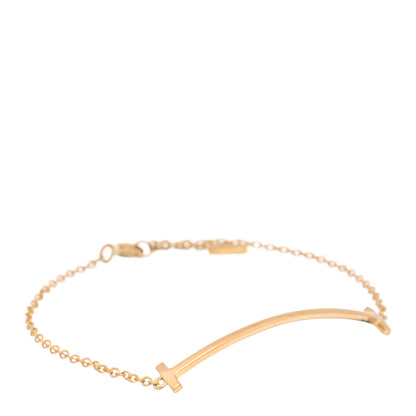 Tiffany 18K Yellow Gold T Smile Bracelet 1 of 4