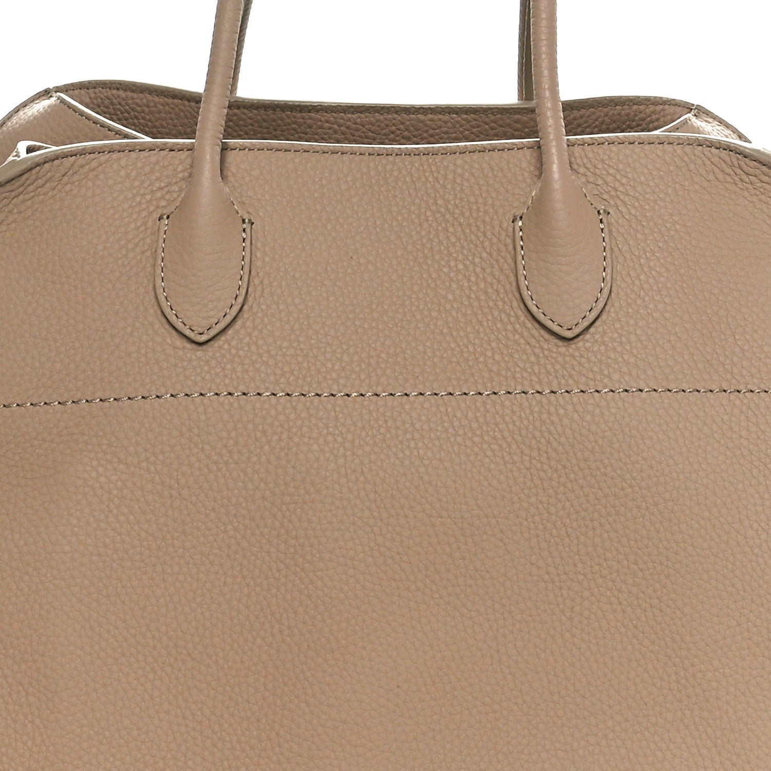 The Row Matte Grained Calfskin Soft Margaux 15 Dark Taupe 7 of 9