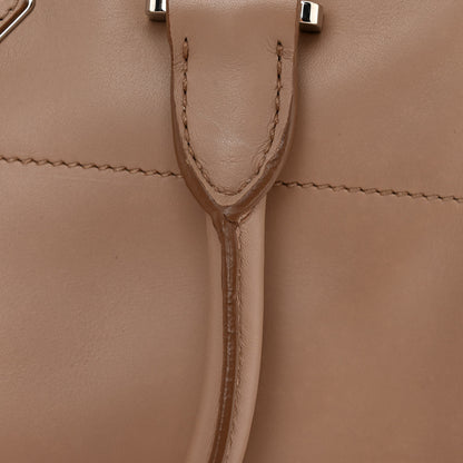 Prada City Calf Small Hand Stitched Galleria Double Zip Tote Cannella 10 of 11