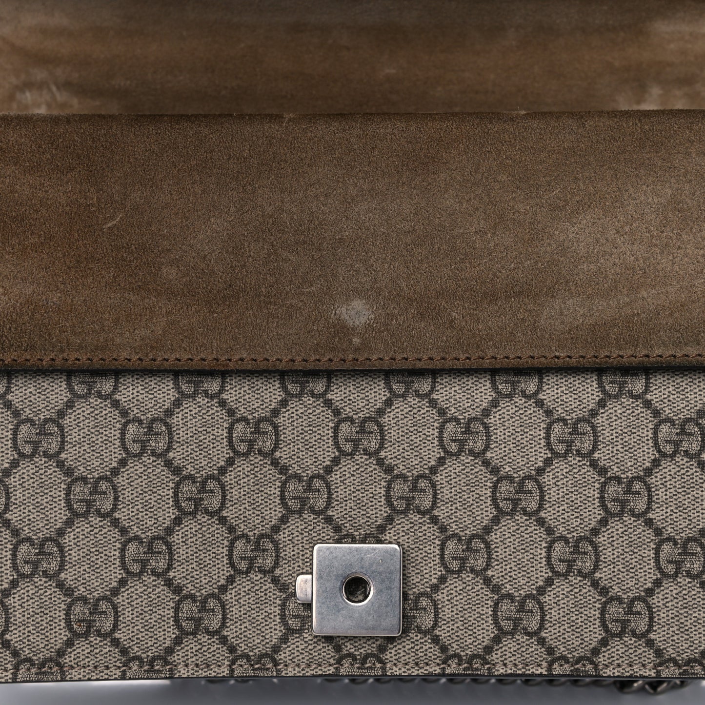 GG Supreme Monogram Small Dionysus Shoulder Bag Taupe