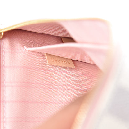 Louis Vuitton Damier Azur Neverfull MM GM Pochette Rose Ballerine 8 of 8