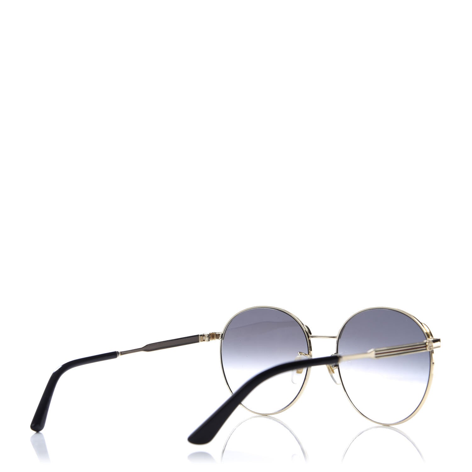 Gucci Web Round Sunglasses GG0206SK Gold 4 of 8