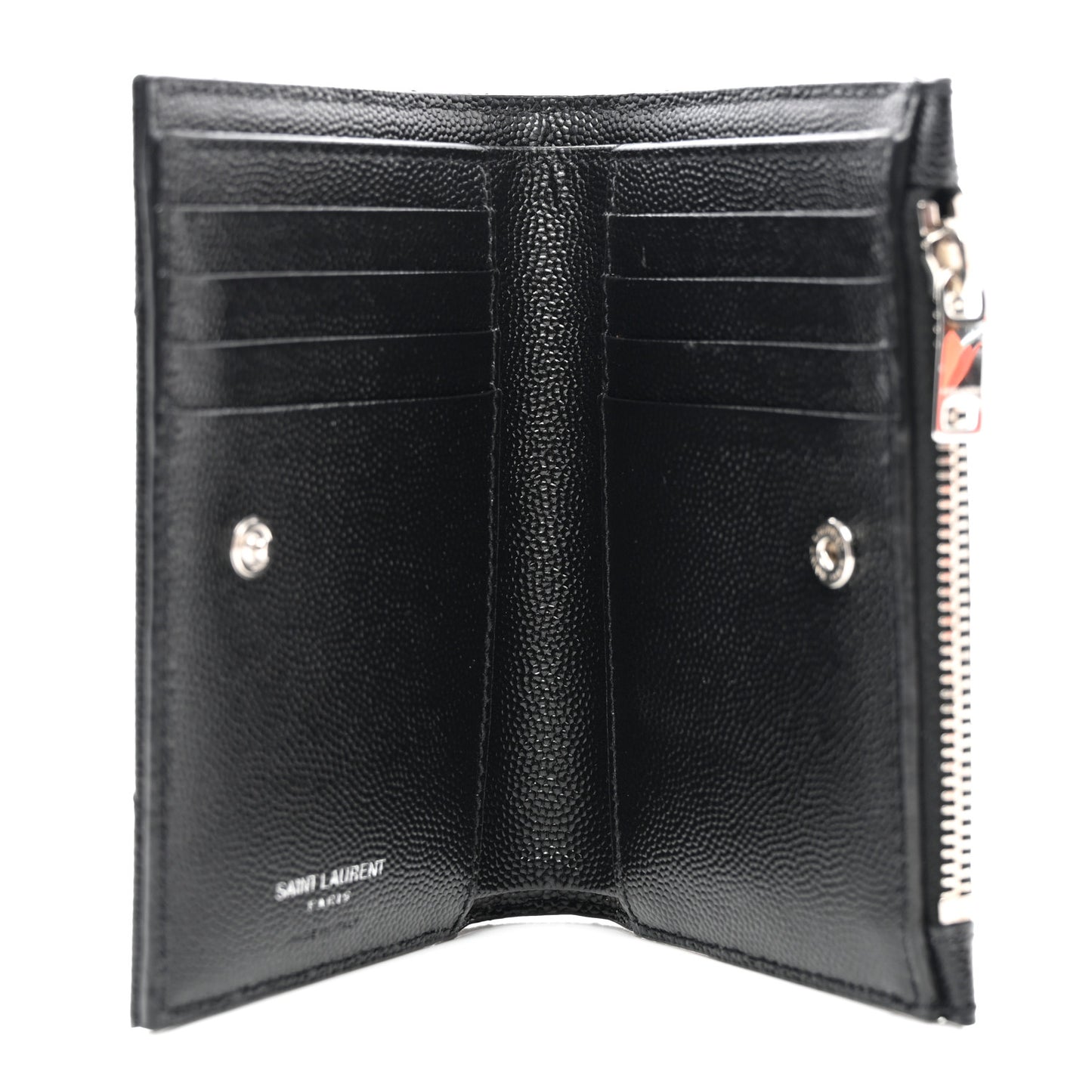 Grain De Poudre Matelasse Chevron Monogram Zipped Card Case Black