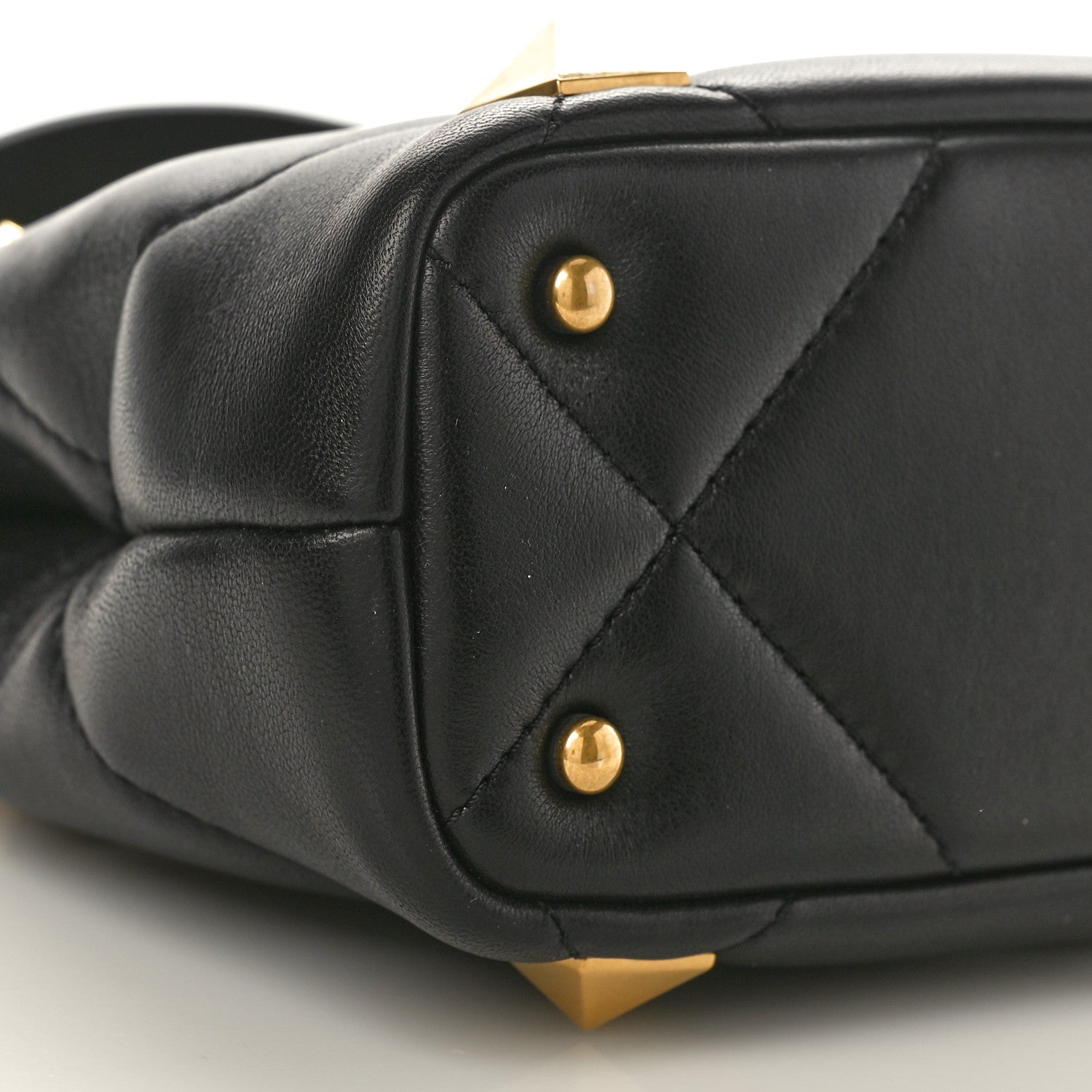 Valentino Garavani Nappa Mini Roman Stud The Handle Bag Black 8 of 9