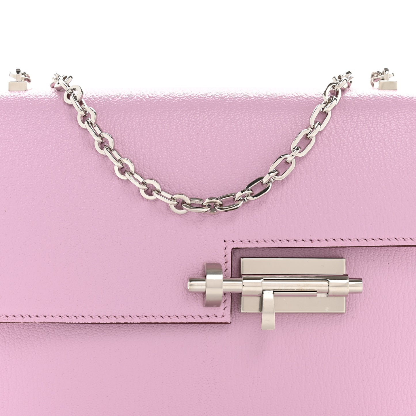 Chevre Mysore Mini Verrou Chaine Bag Mauve Sylvestre