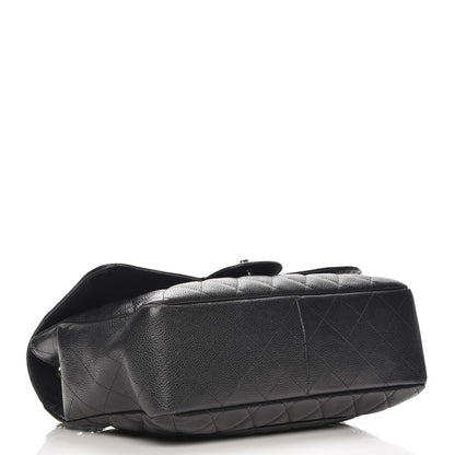 Chanel Caviar Quilted Jumbo Single Flap Black 4 of 19