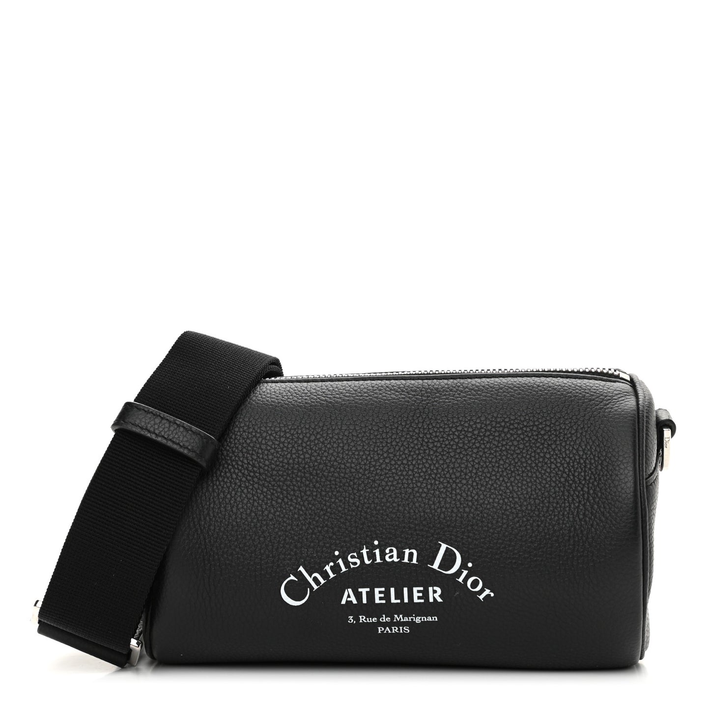 HOMME Grained Calfskin Mens Roller Messenger Black
