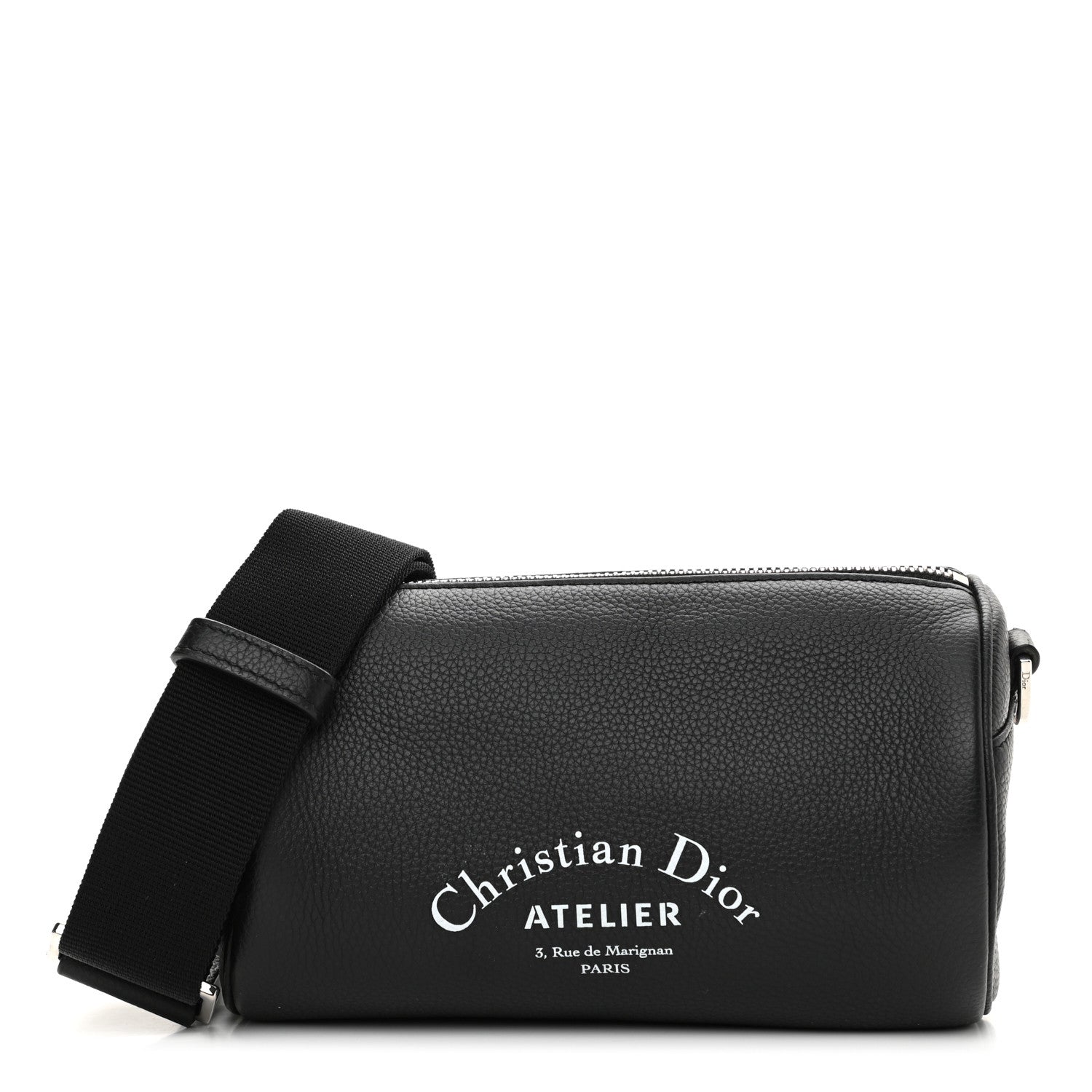 Christian Dior HOMME Grained Calfskin Mens Roller Messenger Black 1 of 10