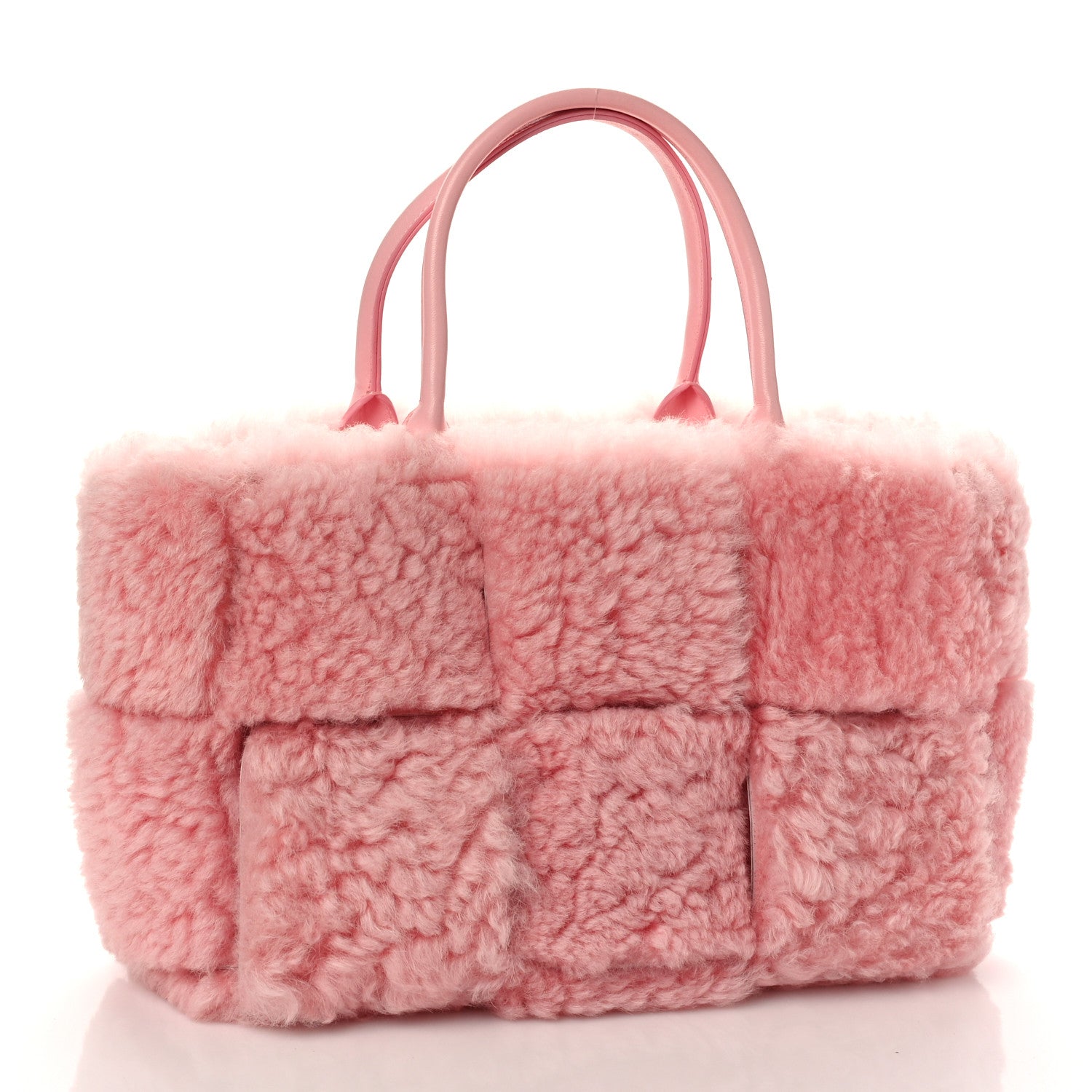 Bottega Veneta Shearling Small Intrecciato Arco Tote Popsicle 4 of 11
