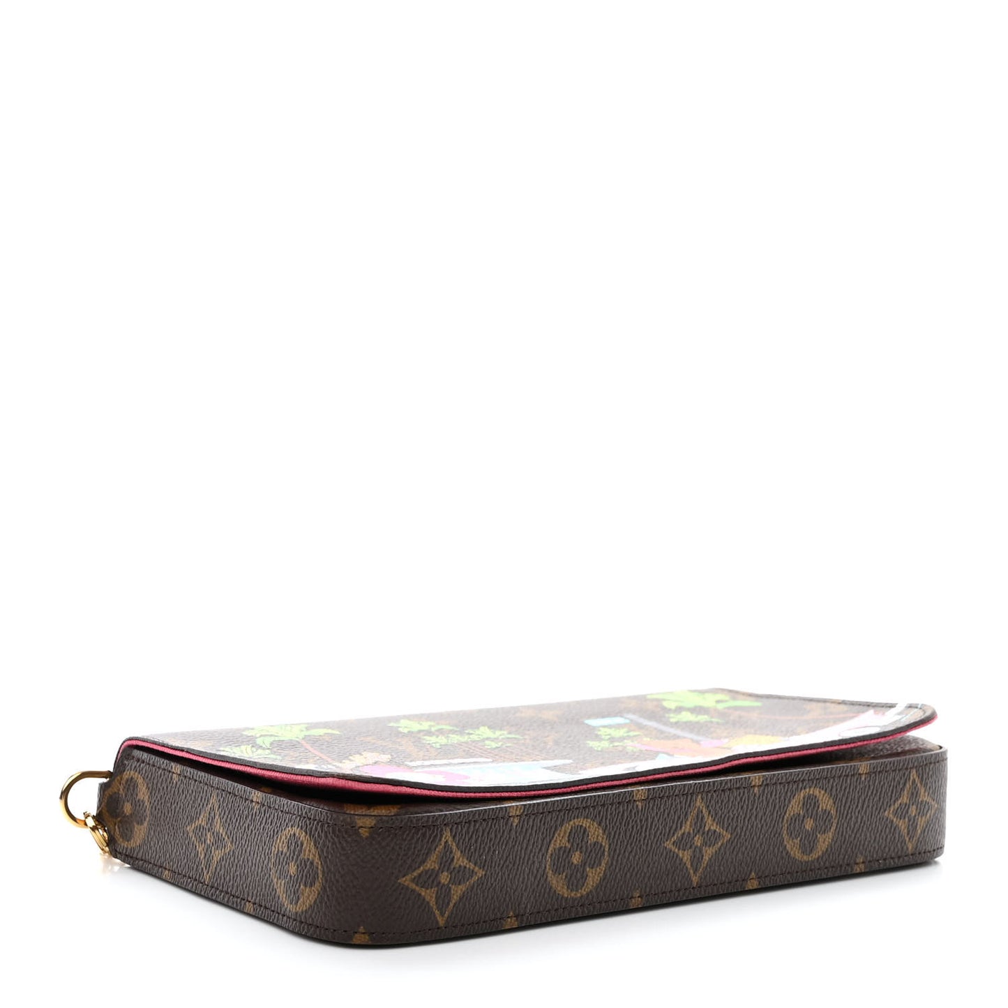 Monogram 2021 Christmas Animation Hollywood Pochette Felicie Chain Wallet Fuchsia