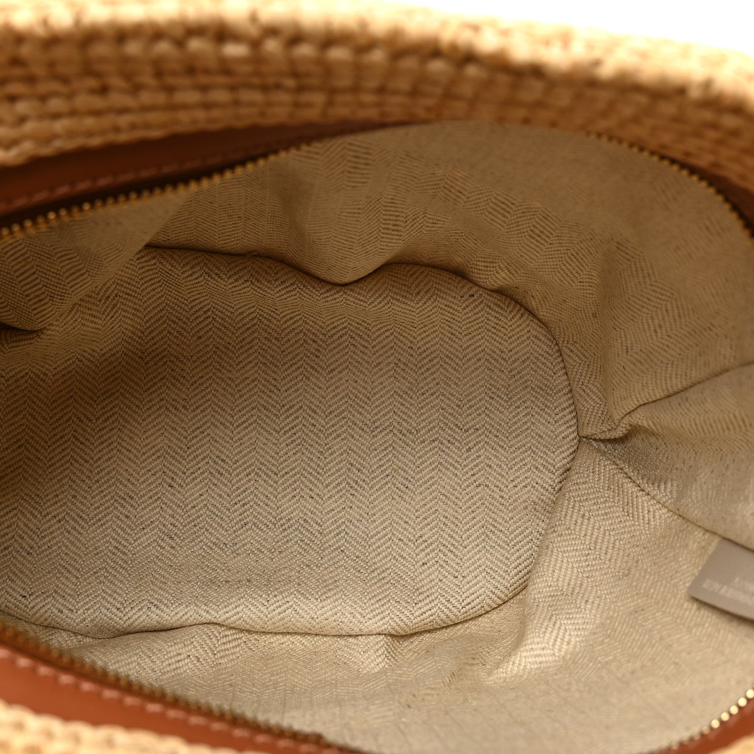 Loewe Calfskin Raffia Paulas Ibiza Pochette Bag Natural Tan 5 of 10