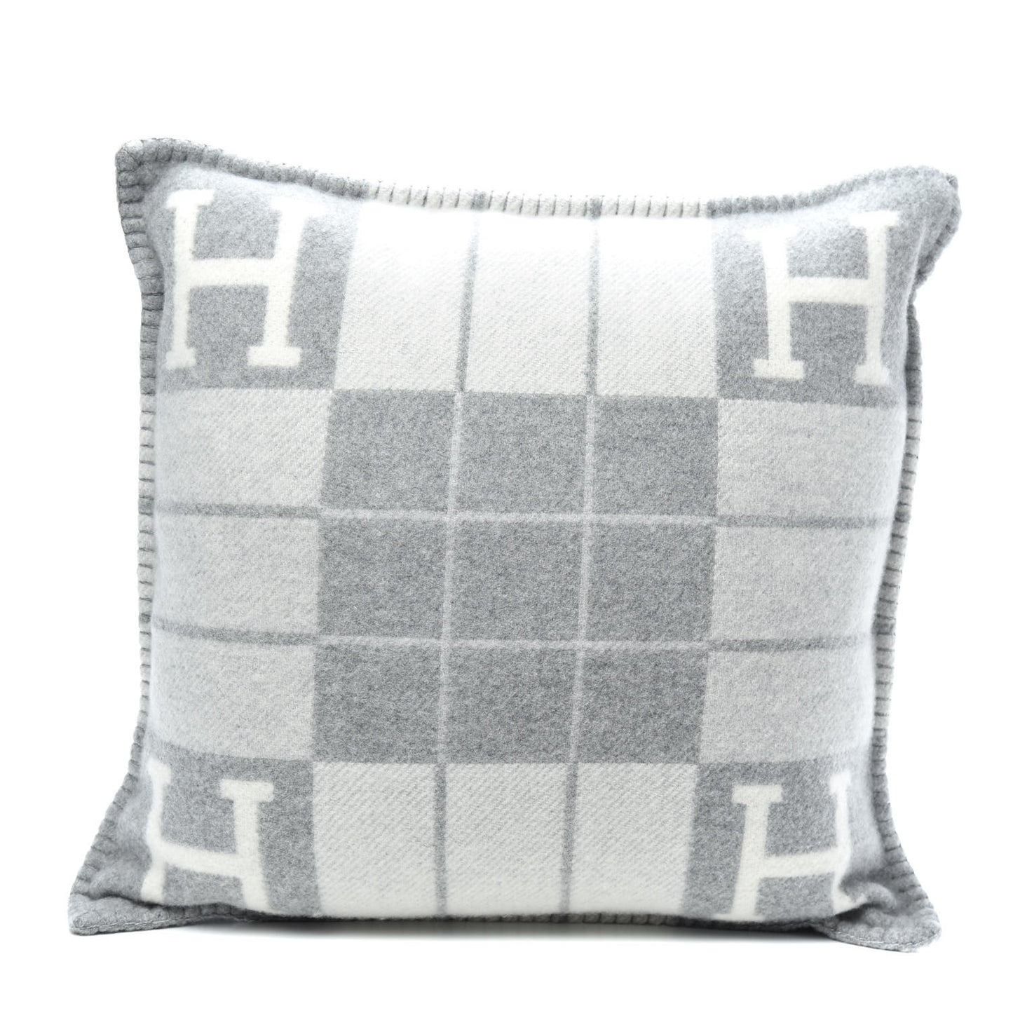Wool Cashmere Avalon III Pillow PM Ecru Gris Clair