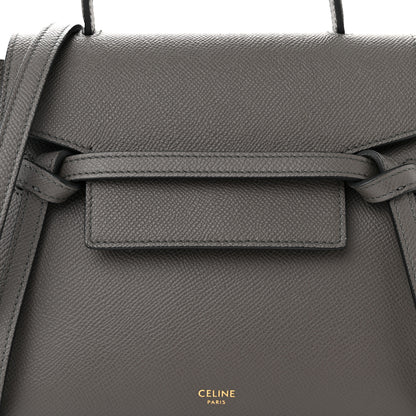 Celine Grained Calfskin Nano Belt Bag Grey 8 of 10