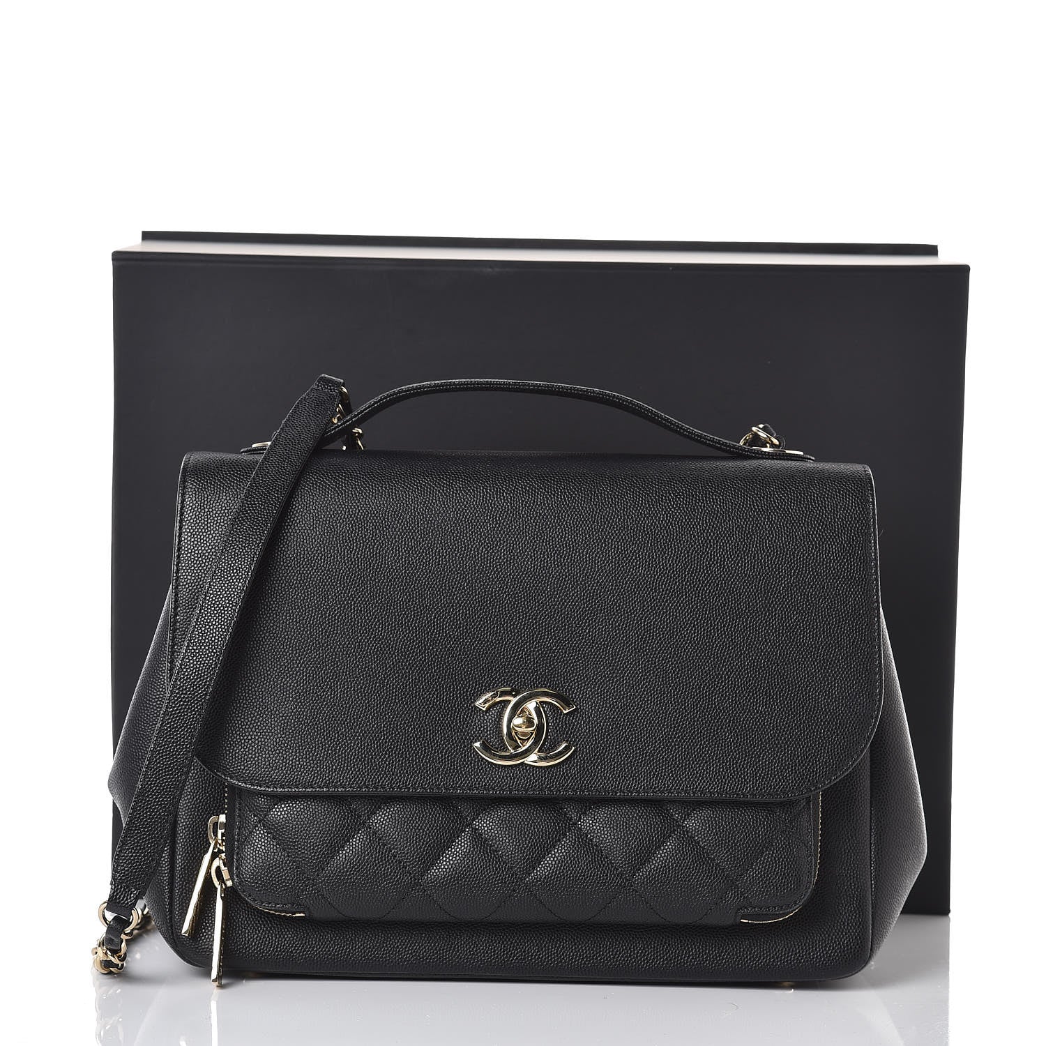 Chanel Caviar Quilted Large Business Affinity Flap Black 8 of 8