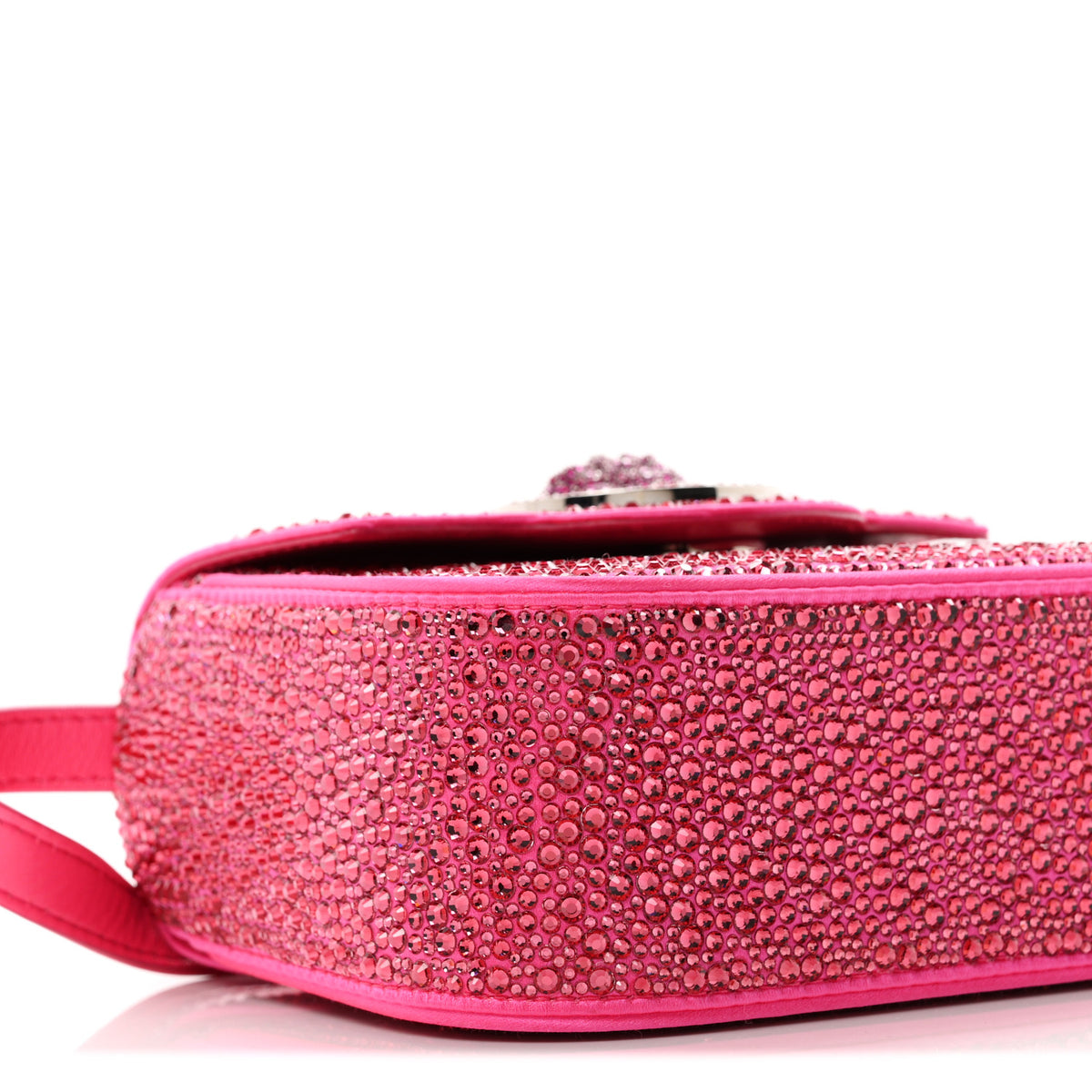 Versace Satin Crystal Studded Mini La Medusa Bag Tropical Pink 8 of 9