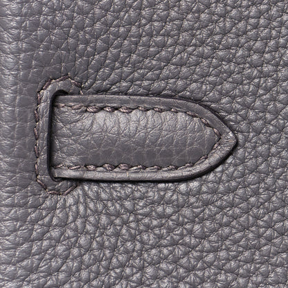 Hermes Togo Birkin 25 Etain 13 of 34