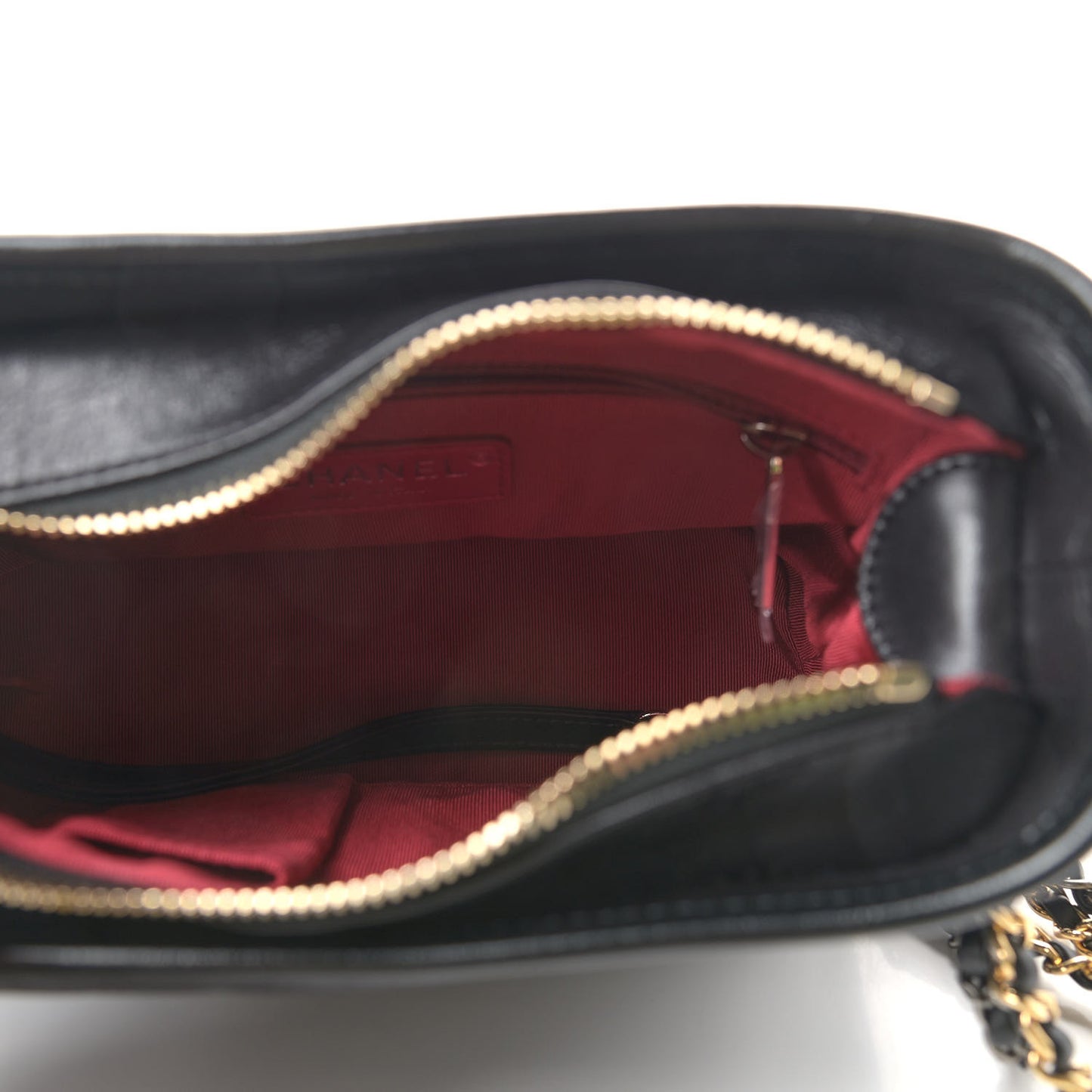Aged Calfskin Quilted Small Gabrielle Hobo Black