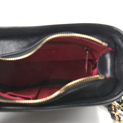 Chanel Aged Calfskin Quilted Small Gabrielle Hobo Black 5 of 9