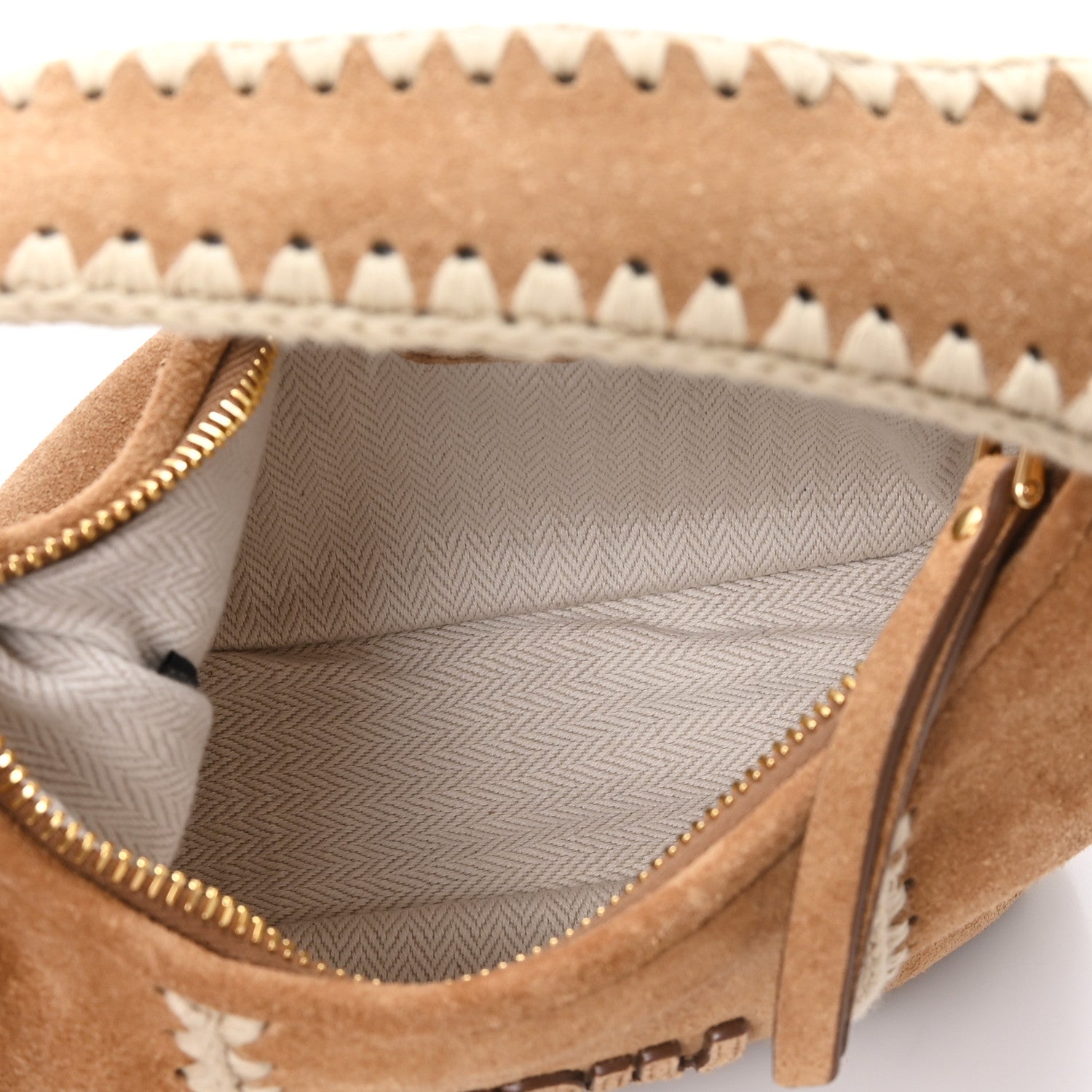 Miu Miu Camoscio Crochet  Wander Hobo Cannella 4 of 9