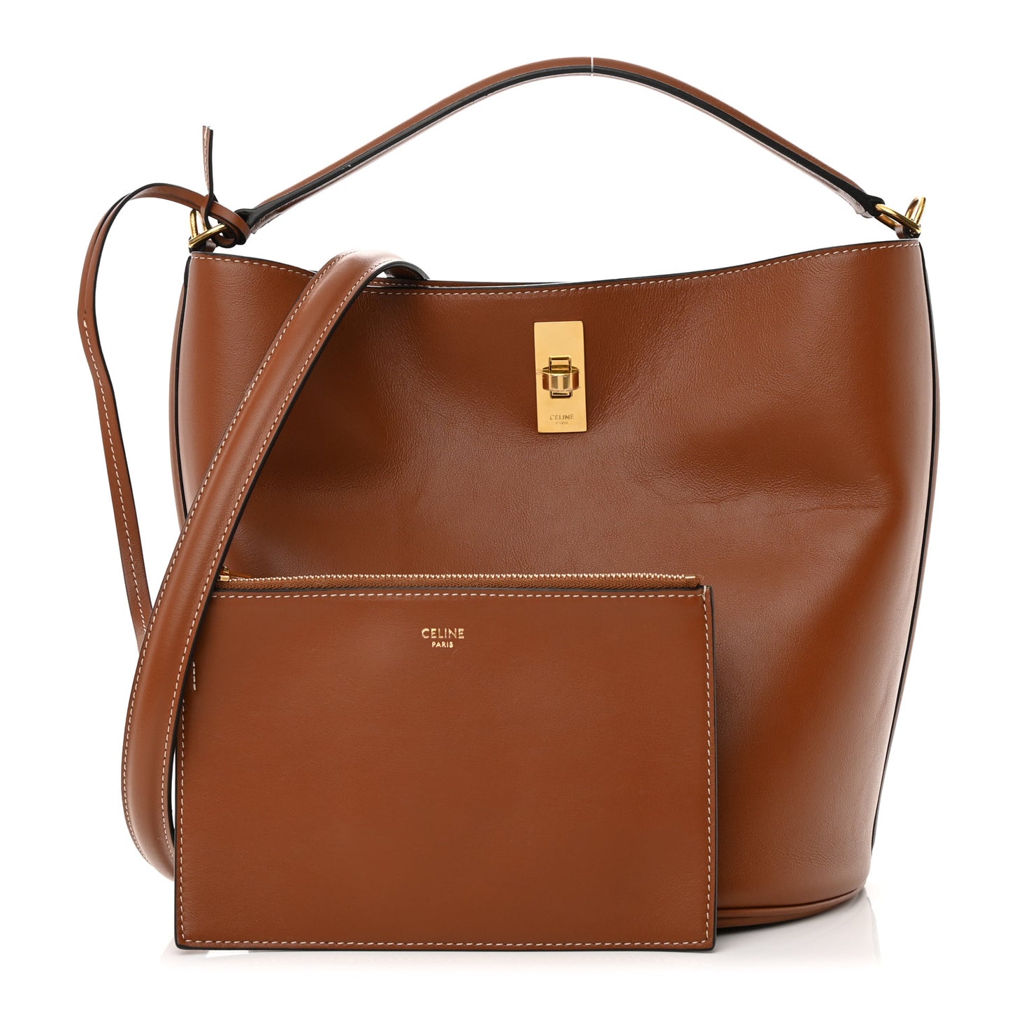 Smooth Calfskin Bucket 16 Bag Tan