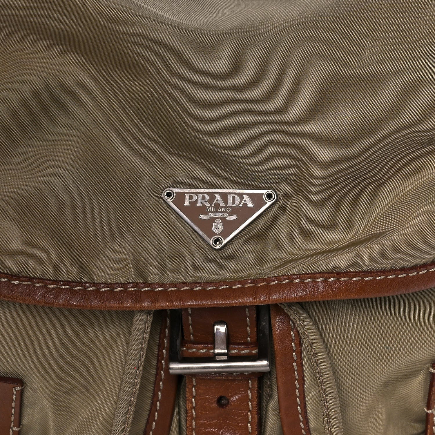 Prada Tessuto Nylon Vela Medium Backpack Beige 6 of 15