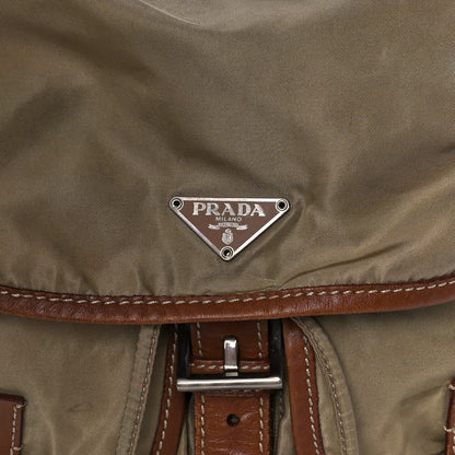 Prada Tessuto Nylon Vela Medium Backpack Beige 6 of 15